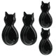 thumbnail image 3 of 4 piezas decorativas de colas de gato montadas en la pared para el dormitorio de la pared para el llavero de ropa de sombrero, 3 of 5