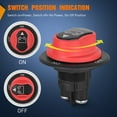 thumbnail image 7 of Battery Isolator Selector Switch for Boat,Waterproof Battery Master Disconnect Switch Power Cut/Shut Off Kill Switch DC 50A for Car Marine Yacht RV ATV Vehicles, 7 of 7