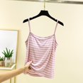 thumbnail image 2 of Yubnlvae Adjustable Shelf Bra Tank Tops - Women's Yoga & Workout Camisoles (Seamless Layering, Padded Support) Pink M, 2 of 6