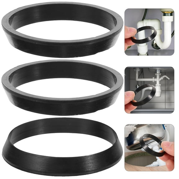Worgeous Connector Seals Gaskets Washers Rubber Black 3Pack