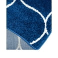 thumbnail image 7 of Unique Loom Trellis Frieze Collection Area Rug - Rounded (3' Round Navy Blue/Ivory), 7 of 7