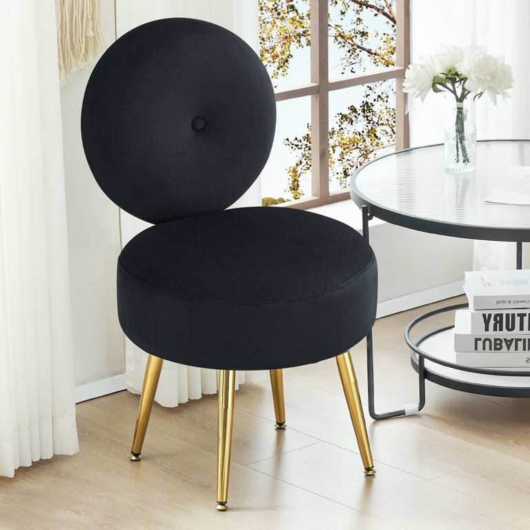 Black dressing chair discount