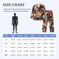 thumbnail image 3 of Balery Abstract Lion Painting Pijama para Hombre de Dos Piezas con Manga Larga, Conjunto de Dormir y Descanso Suave con Bolsillos-X-Large, 3 of 5