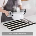 thumbnail image 5 of Modern Stripes Lines Placemats Set of 4,Wipeable Washable Table Mats for Dining Tables, Vintage Black and White Place Mats for Kitchen Event Party Tabletop Decor, 5 of 9