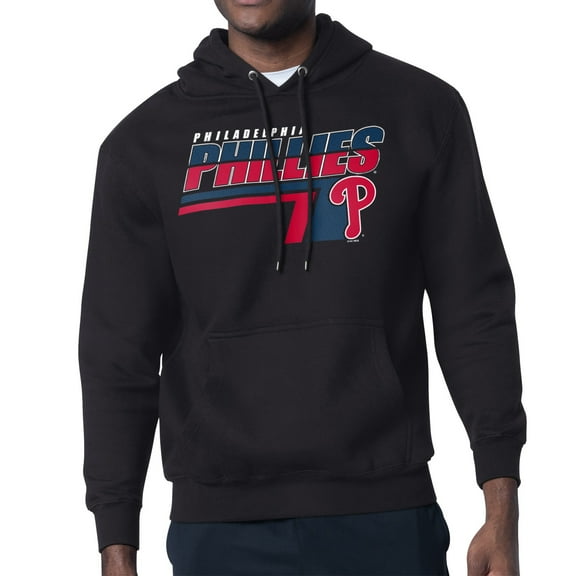 Men's Starter Black Philadelphia Phillies Logo Push Graphic Hoodie