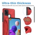 thumbnail image 5 of TOP SHE Case for Samsung Galaxy A21S A217M, Galaxy A21S Phone Case (6.5 Inch) - Synthetic Leather Protective Case with Card Slot / Kickstand, Slim Fit Lightweight Simple Fashion Cover (Red), 5 of 7