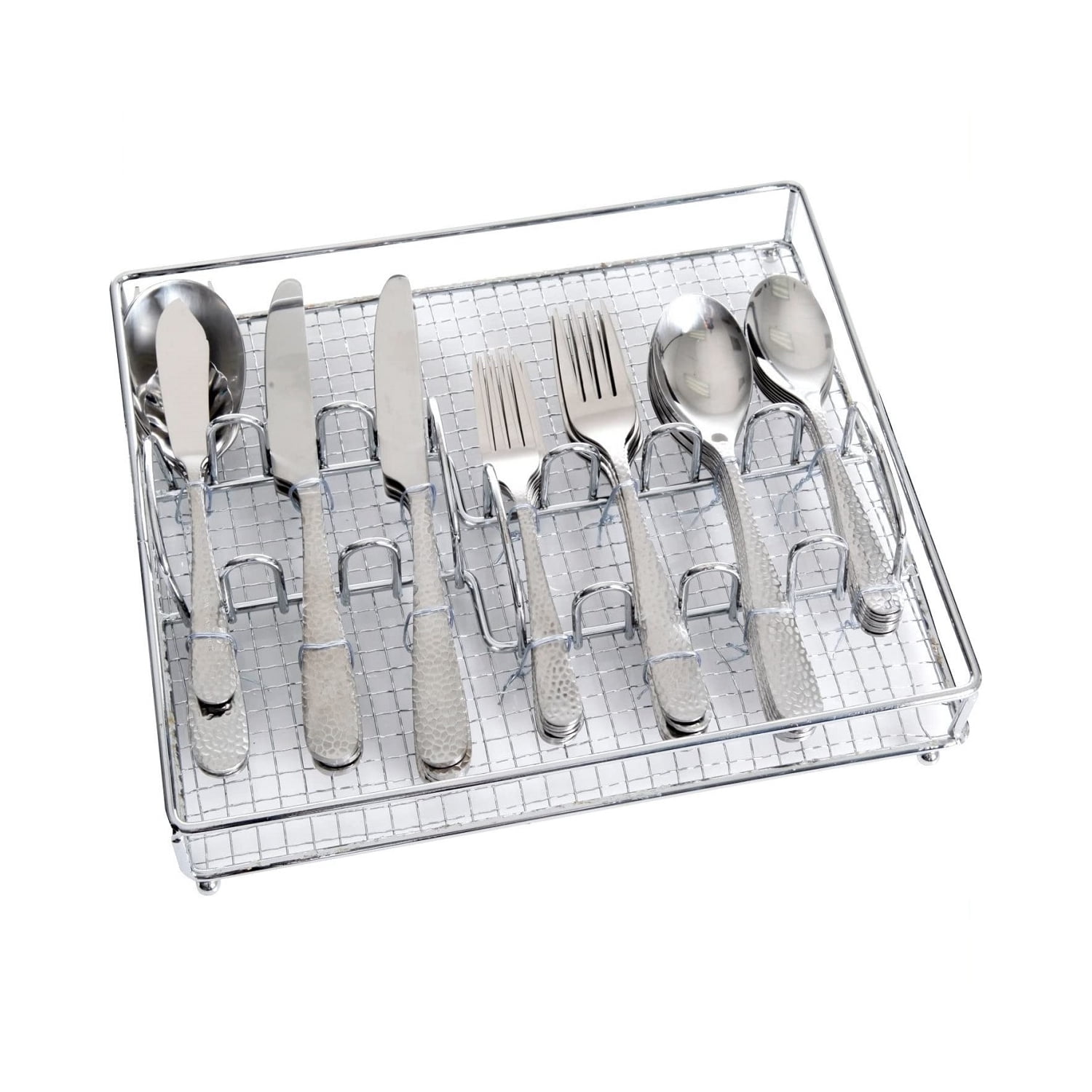 Gibson Home Hammered 46 Piece Flatware Set