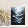 thumbnail image 2 of Qisvanset 12x16 Inch Stormy Ocean Wave Canvas Wall Art, Moody Sea Coastal Living Bedroom Office Wall Decor, 2 of 8