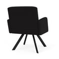 thumbnail image 3 of Willow Lounge Lobby Reception Waiting Guest Chair / Black Steel / Black, 3 of 5