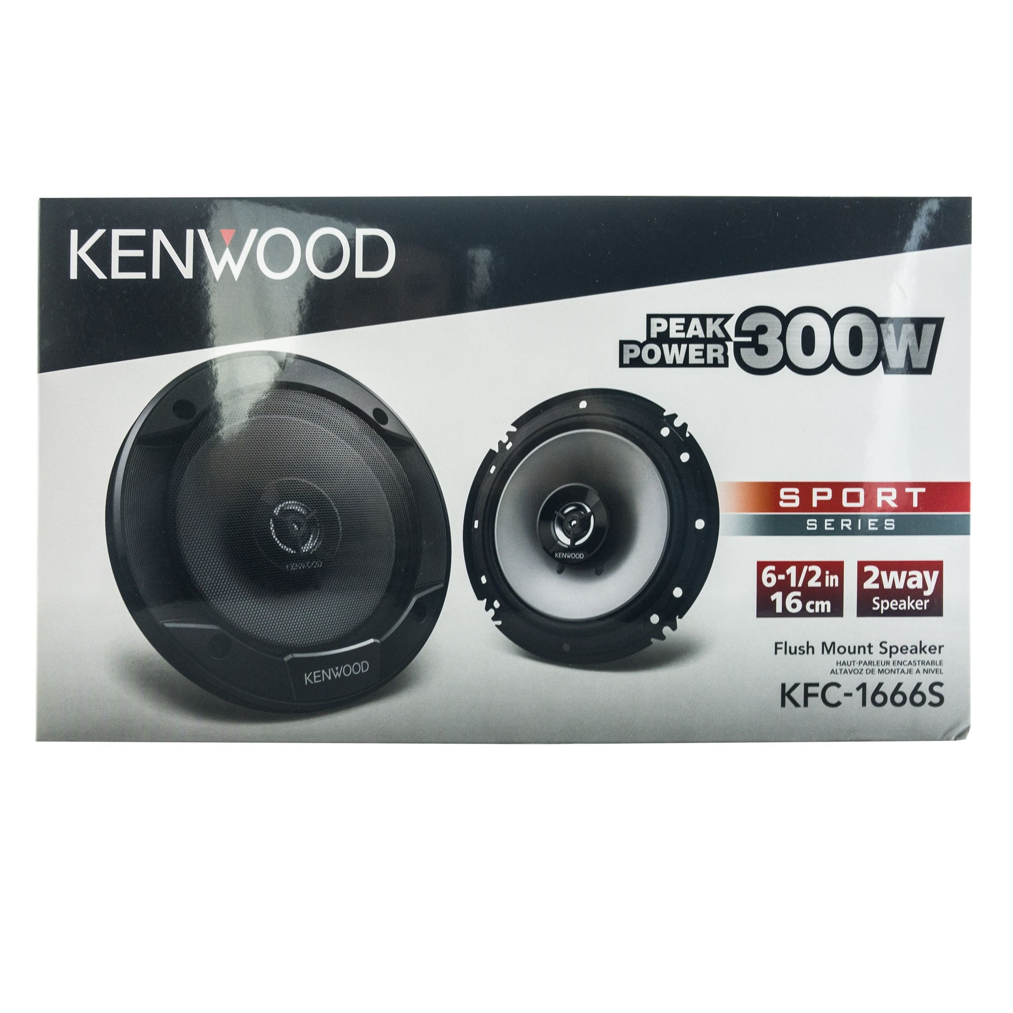 Kenwood KFC-1666S 300 Watt 6.5-Inch Coaxial 2 Way Car Audio 