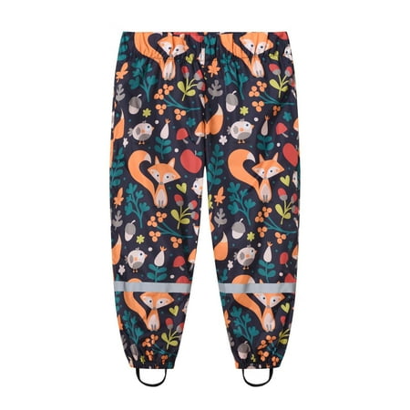 

Children s Rain Pants Boys Girls Fashion Cartoon Print Raincoat Split Pants Student Outdoor Assault Pants