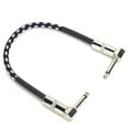 thumbnail image 2 of Cable de conexión con conector macho doble JD6225 de 6,35 mm para instrumento musical, guitarra eléctrica, bajo, 30 cm, 2 of 5