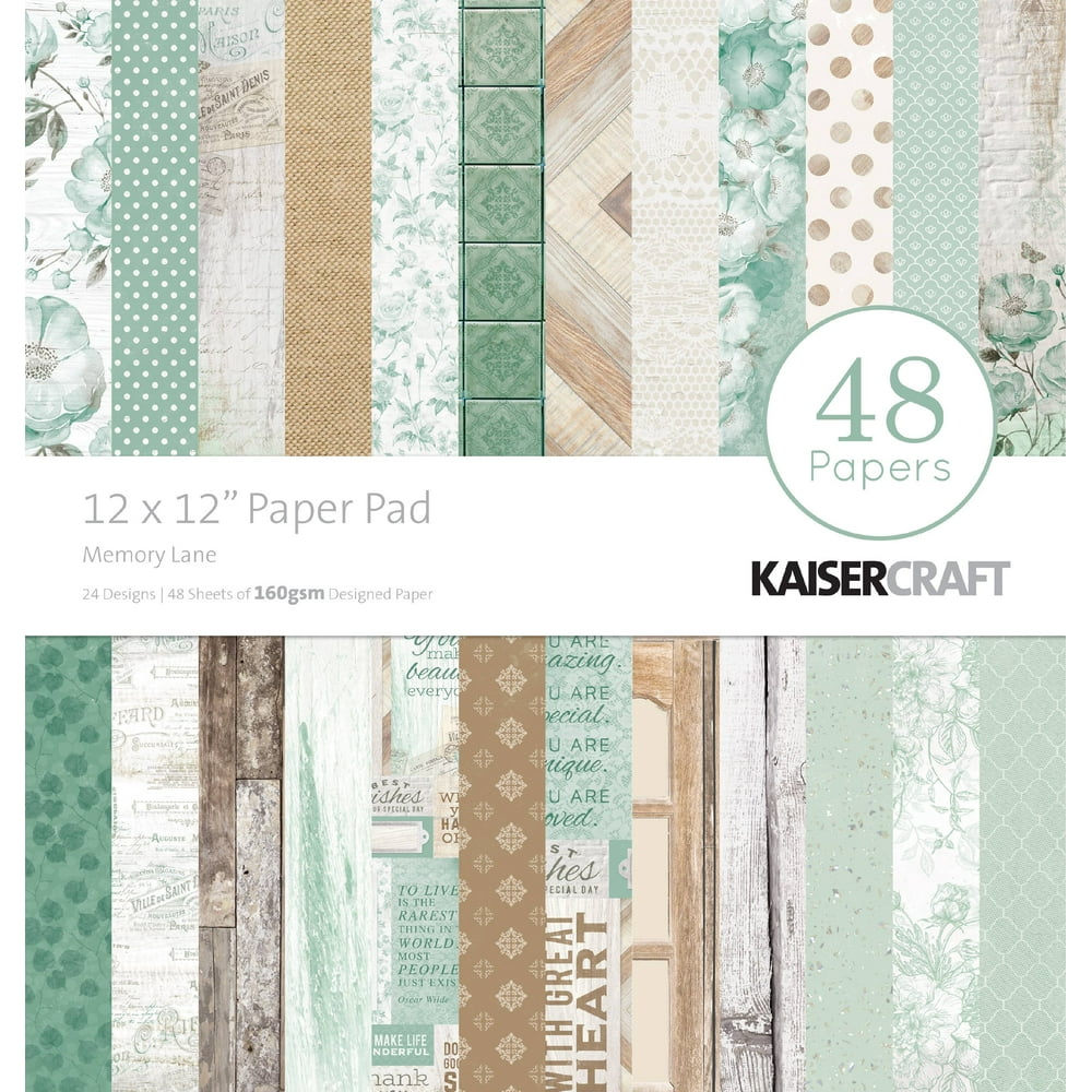 Kaisercraft Paper Pad 12"X12" 48/PkgMemory Lane