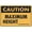 Warning Sign 3, variant on Street Sign Metal Tin Signs Caution Maximum Height Sign Metal 8"x12" Rust Free Aluminum, Indoor & Outdoor Use For Fence And Yard, Height Restriction Marker