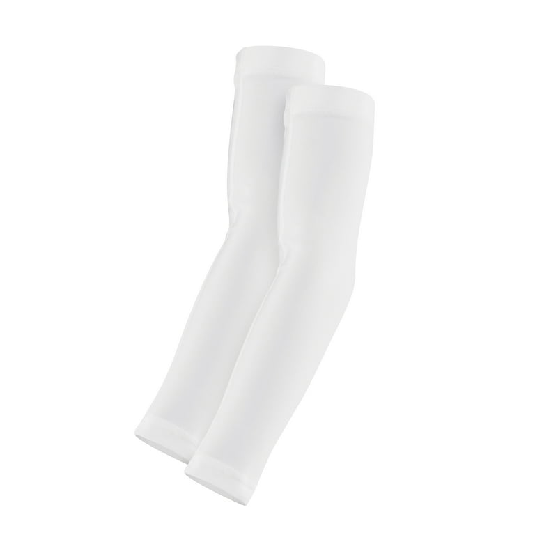 Athletic Works Youth Arm Sleeves, White, 4-Way Stretch photo 1