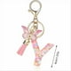 thumbnail image 4 of V style letter pendant pink cute initial keychain butterfly keychain, 4 of 4