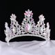 thumbnail image 4 of Zhuge Tiara de boda para novia, diadema de princesa, corona nupcial, joyería para el cabello con diamantes de imitación de cristal, decoración para novia, cumpleaños, graduación, boda (blanco), 4 of 4