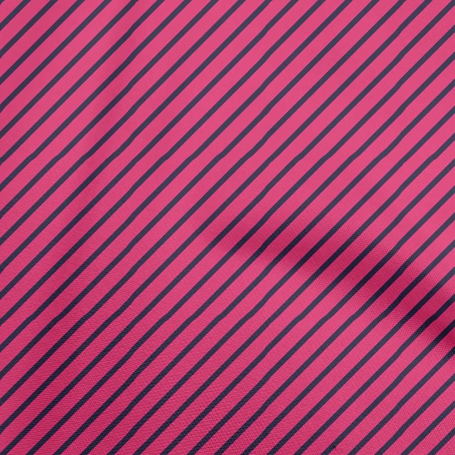 oneOone Tissu Popeline de Coton Rose Fuchsia Rayures Tissu pour Robe Tissu Imprimé au Mètre 42 Pouces de Large