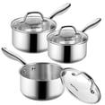 thumbnail image 1 of Juego de cacerolas SLOTTET de acero inoxidable, 1 qt, 2 qt y 3 qt, 6 piezas, 1 of 7