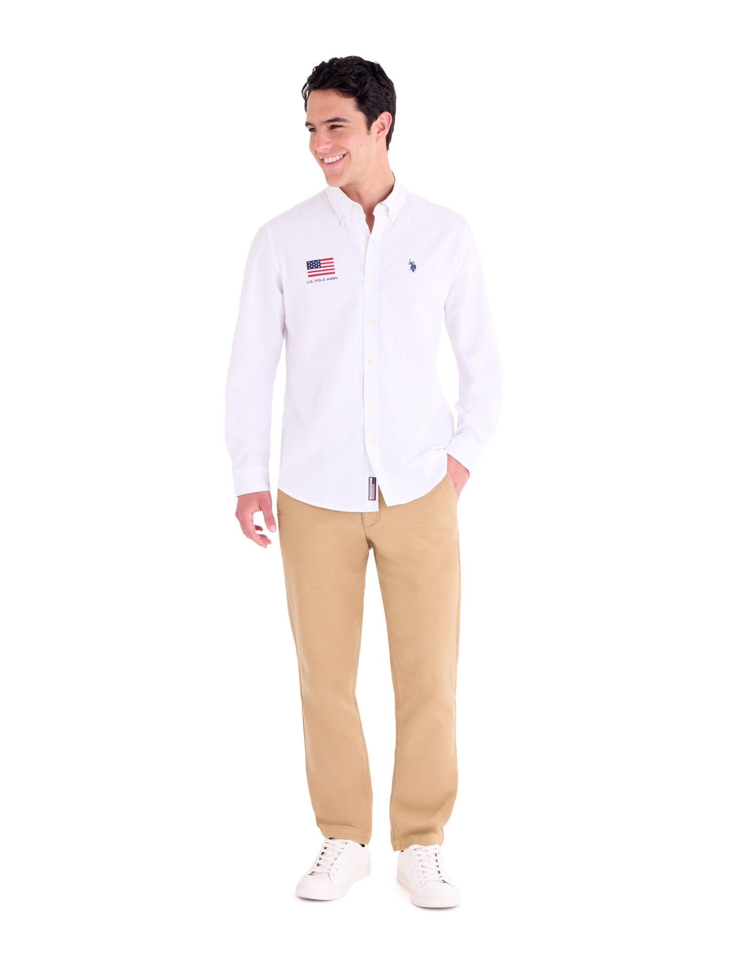 U.S. Polo Assn. Men's Long Sleeve Americana Oxford Shirt