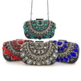 thumbnail image 4 of Womens Evening Clutch Purse Handbag Heavy Beaded Embroidered Evening Bag with Rhinestones, 4 of 15