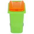 thumbnail image 1 of SKISUNO Mini Recycling Bin Pencil Boxes Plastic Green Bucket With Orange Lid For Study Table 1Pcs Back to School, 1 of 6