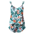 thumbnail image 3 of Uootdi Summer Sets for Women Jungle Floral Pattern Sleeveless Cami Blouse Drawstring Waist Casual Shorts Travel Loungewear Sets, 3 of 6
