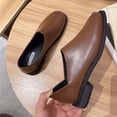 thumbnail image 6 of Fesfesfes Woman Shoes Round Toe Square Low Heels Shoes Lightweight Soft Solid Color Square Heel Shoes 36(5.5), 6 of 6