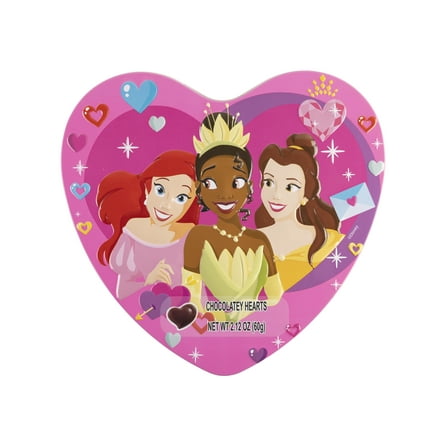 Disney Princess Heart Tin with 10 pieces of Chocolate