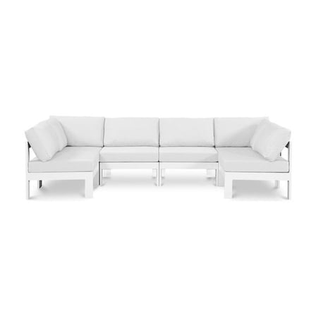 Meridian Furniture Nizuc White Outdoor Patio Modular Sectional
