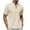 Khaki, variant on Mgmyaa Men's T-shirts Casual Solid Elastic Collar Shirts Zipper Top T-shirts