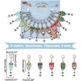 thumbnail image 2 of 24 Pcs Owl Stitch Markers RS WS Enamel Crochet Stitch Marker Charms Removable Lobster Claw Clasps Locking Stitch Marker for Knitting Weaving Sewing Jewelry Making Mixed Color, 2 of 5