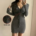 thumbnail image 3 of Sweater dress, Polyester, Grey, L, 3 of 6
