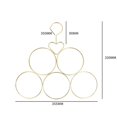 thumbnail image 2 of CHAO Percha para bufandas con 5 presillas, almacenamiento colgante de metal para bufandas, corbatas, cinturones, pashminas, etc., 2 of 3