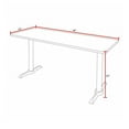 thumbnail image 4 of Regency Cain 48 x 24 in. T-Base Training Seminar Table- Neo Walnut & 2 M Stack Chairs- Burgundy, 4 of 10