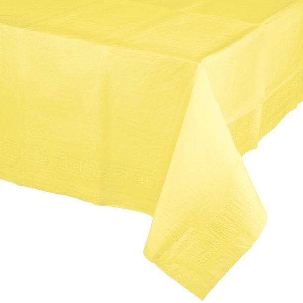 Mimosa Yellow Paper Tablecloths, 3 Count
