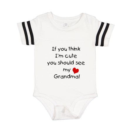 

Inktastic If You Think I m Cute You Should See My Grandma Gift Baby Boy or Baby Girl Bodysuit