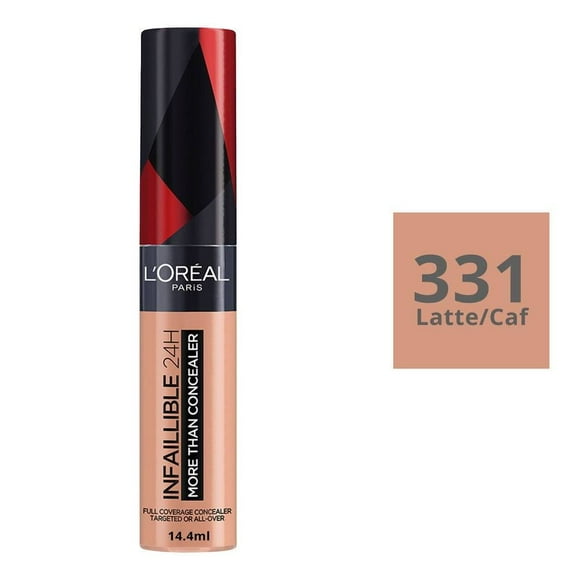 Corrector líquido L'Oréal Infallible 24h more than concealer 331 latte 14.4 ml