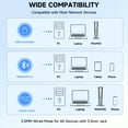 thumbnail image 6 of AOC Wireless Headset with AI Noise Cancelling Microphone for Work, Bluetooth 5.4 & Dongle & Wired Headphones, Lightweight On-Ear Headphones for Mac, Computer, Laptop, Phone, Zoom, Call Center, Black, 6 of 9