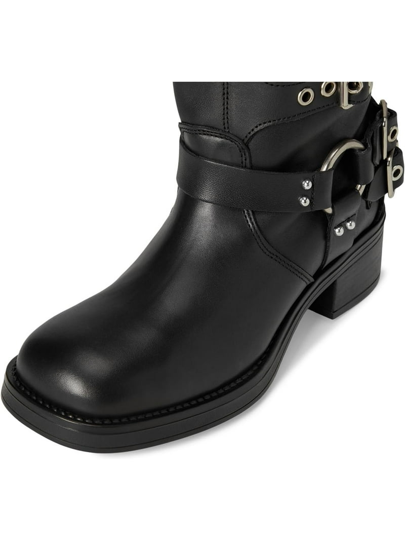 STEVE MADDEN ROCKY Boots Black Leather - Walmart.com