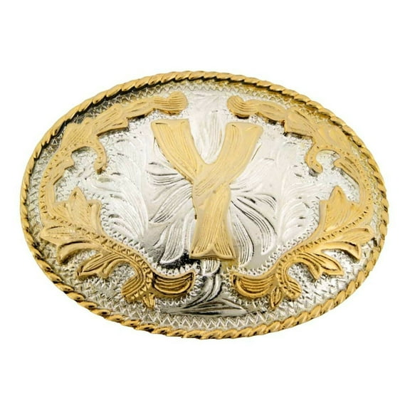 Initial Letter " Y" Belt Buckle Monogram Middle Initial Alphabet Western Cowoy Cowgirl Unisex Men Women Rodeo Costume New Style