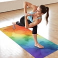 thumbnail image 6 of Rainbow Tie Dye Ink Pattern Hot Yoga Mat Towel Non Slip for Hot Yoga - Quick-Drying Yoga Mat Cover with 4 Corner Pockets with Travel Bag - Hot Yoga Towel Non Slip 74"x26", 6 of 6