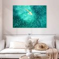thumbnail image 2 of Elephant Stock Shark Prey Wall Art - Horizontal Canvas Wall Art - Living Room Wall Decor - Animal Canvas - Teal And Turquoise Decor - 45" x 30", 2 of 4