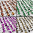 thumbnail image 2 of K-KED 50Pcs Wholesale Lot Mixed Ring Natural Stone Rings Women Gemstone Delicate Jewelry Bulk-Flower green stone, 2 of 9