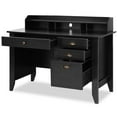 thumbnail image 5 of Topbuy Wooden Computer Writing Desk Office Study Table with Drawers Black, 5 of 5