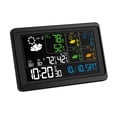 thumbnail image 3 of Color Screen WiFi Weather Station Clock - Indoor/Outdoor Thermometer Hygrometer Barometer with 5-Day Forecast | Supports 3 Sensors, 1 Included, USB Charging & Wake-Up Alerts, 3 of 11