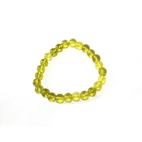 Jet International Stretch Bracelet with Green Gemstone, Chakra, Balancing Positive Energy Aura