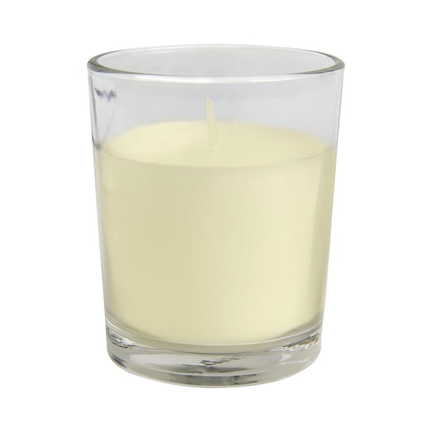 Mainstays Unscented Filled Votive Glass Candles, Ivory, 12Pack Votive
