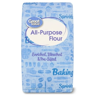 Great Value All-Purpose Enriched Bleached Wheat Flour, 5 lb Bag