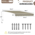 thumbnail image 2 of Epicozy 151.5" x 96.5" Beige Manually Retractable Patio Awning, UV Resistant, 2 of 7